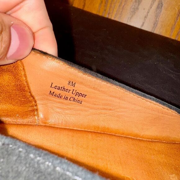 L'Amour Des Pieds Baley Black Suede Slip On Wedge Heel Loafers - Size 8M - Picture 8 of 9